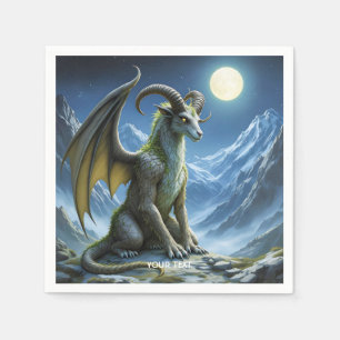 Fantasy Cute Mythical Ram Dragon Napkins