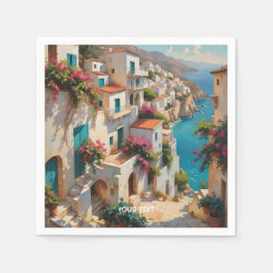 Fantasy Cute Oil Painting Landscape Napkins