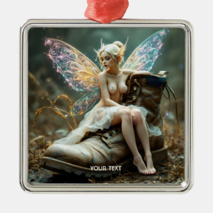 Fantasy Cute  Old Big Boot Metal Ornament