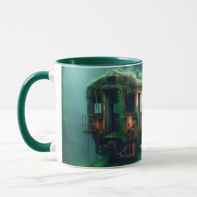 Fantasy Cute Old Past Train Mug (Left)