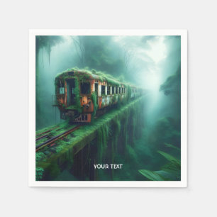 Fantasy Cute Old Past Train Napkins
