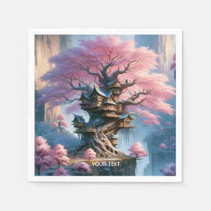 Fantasy Cute Old Sakura Tree Napkins