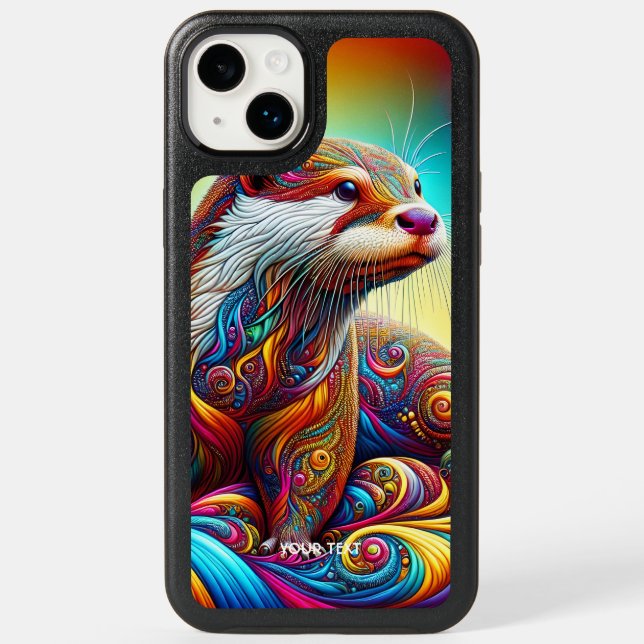 Fantasy Cute Otter Colors Dance Otterbox iPhone Case (Back)