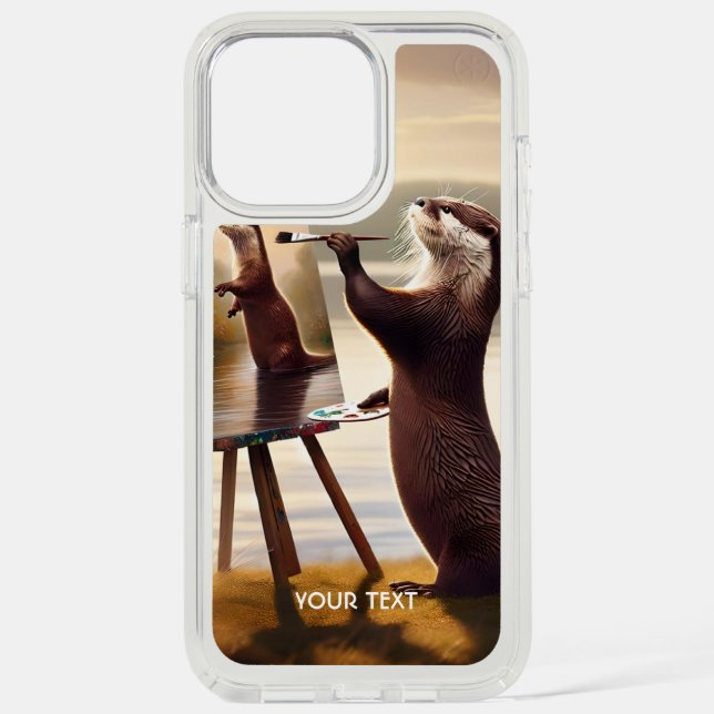 Fantasy Cute Otter Painting Portrait Speck iPhone Case (Front)