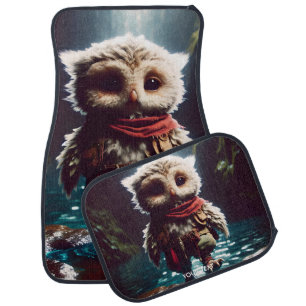Fantasy Cute Owl Adventurer Water Car Floor Mat