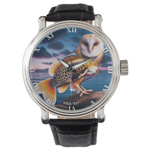 Fantasy Cute Owl Fish Sea Watch