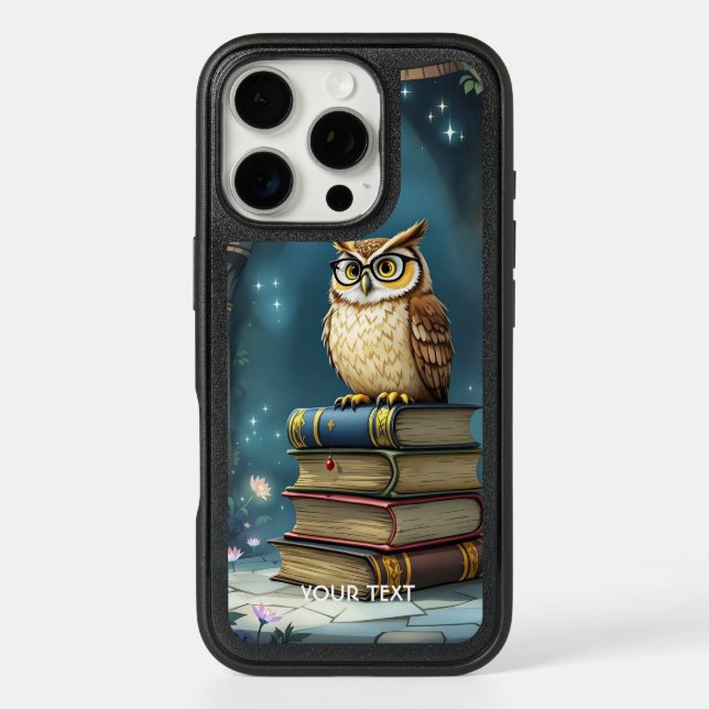 Fantasy Cute Owl Glasses Books Otterbox iPhone Case (Back)