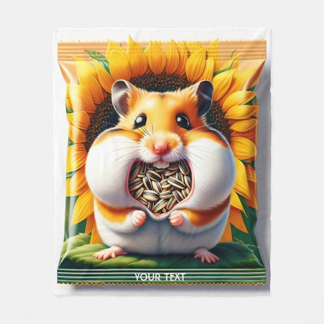 Fantasy Cute Packet Seeds Hamster Fleece Blanket (Front)
