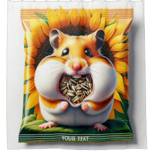 Fantasy Cute Packet Seeds Hamster Shower Curtain