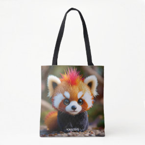 Fantasy Cute Panda Red Hai Tote Bag