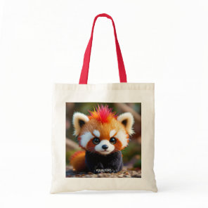 Fantasy Cute Panda Red Hai Tote Bag