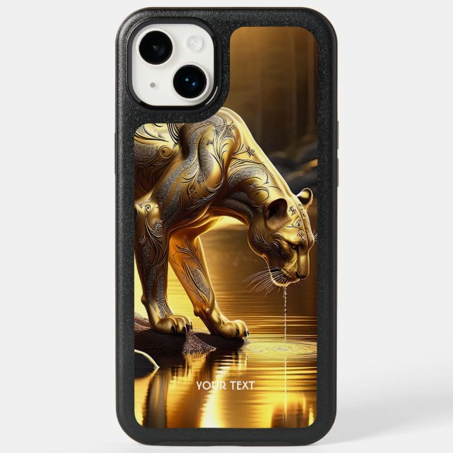 Fantasy Cute Panther River Water Otterbox iPhone Case (Back)