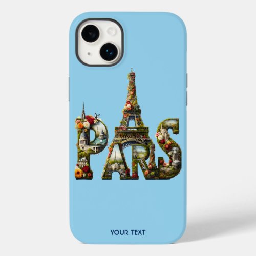 Fantasy Cute Paris Buildings Flowers Case_Mate iPhone 14 Plus Case
