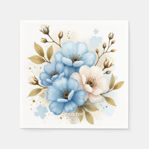 Fantasy Cute Pastel Watercolor Flowers Napkins