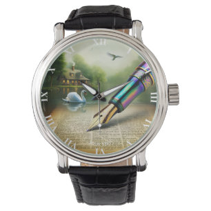 Fantasy Cute Pen Lake Swan Watch