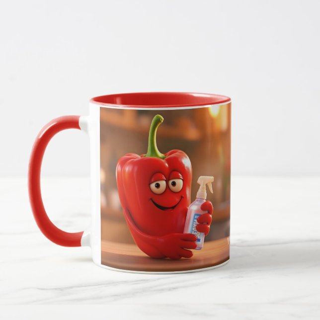 Fantasy Cute Pepper Spray Kitchen Mug (Left)