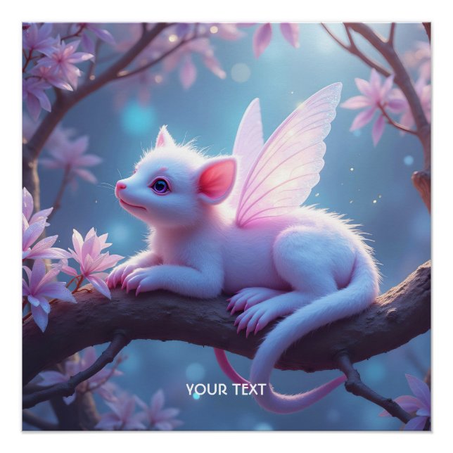 Fantasy Cute Pink Creature Forest Poster (Front)