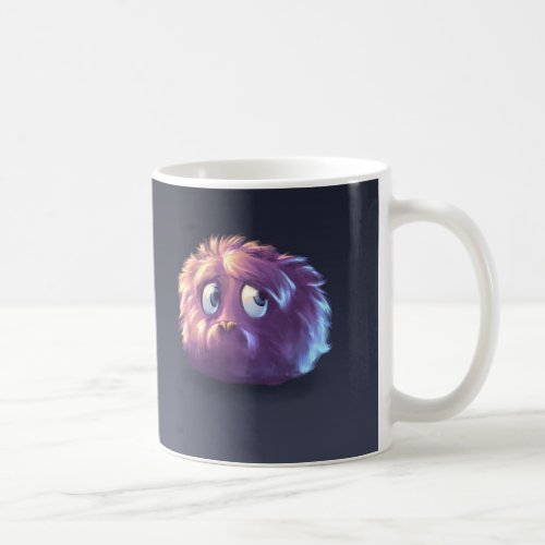 Fantasy cute pink fluffy creature  coffee mug