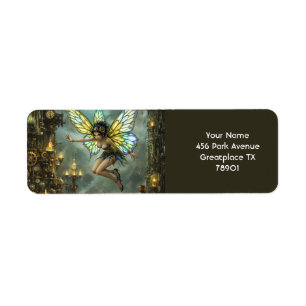 Fantasy Cute Pixie Butterfly Wings Label