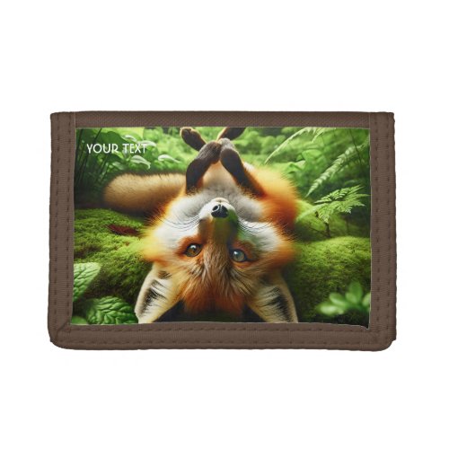 Fantasy Cute Playing Fox Forest Trifold Wallet
