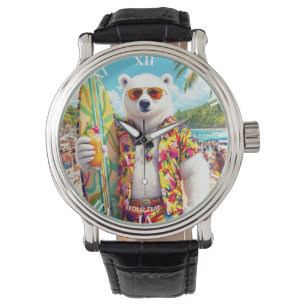 Fantasy Cute Polar Bear Beach Watch