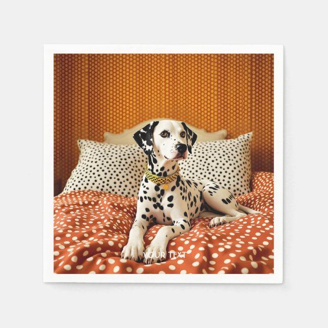 Fantasy Cute Polka Dog Dot Napkins (Front)