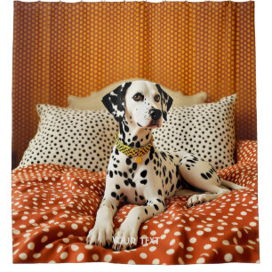 Fantasy Cute Polka Dog Dot Shower Curtain