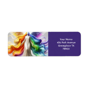 Fantasy Cute Pride Rainbow Angel Label