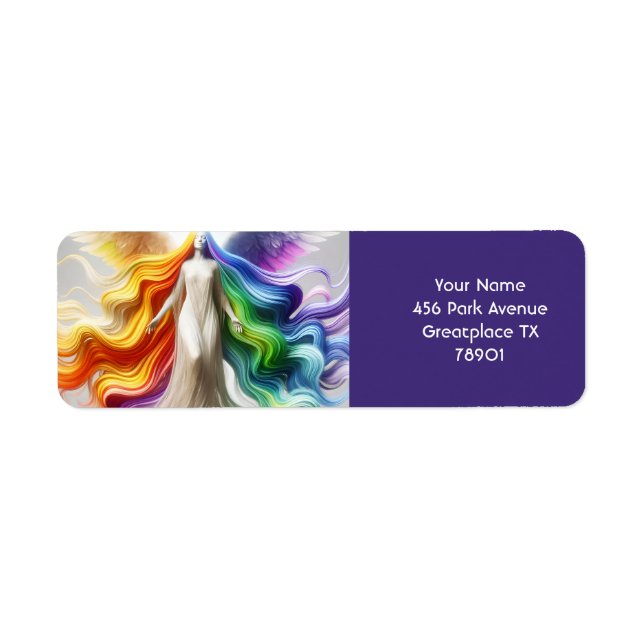 Fantasy Cute Pride Rainbow Angel Label (Front)