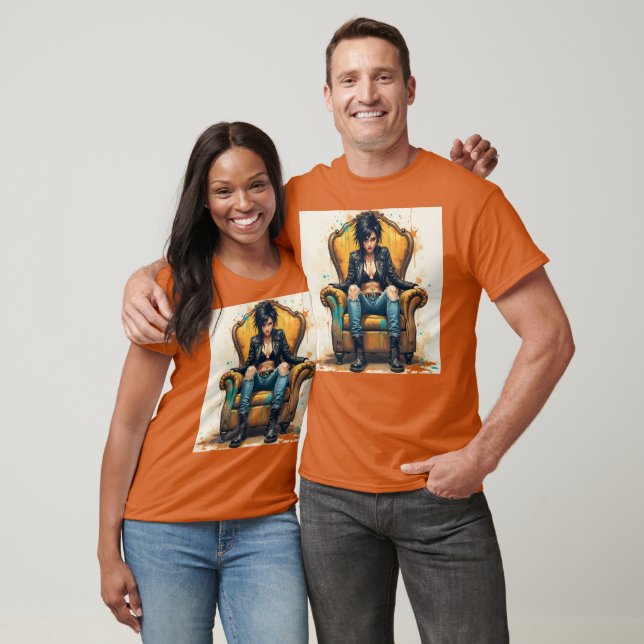 Fantasy Cute Punk Graffiti Throne T-Shirt (Unisex)