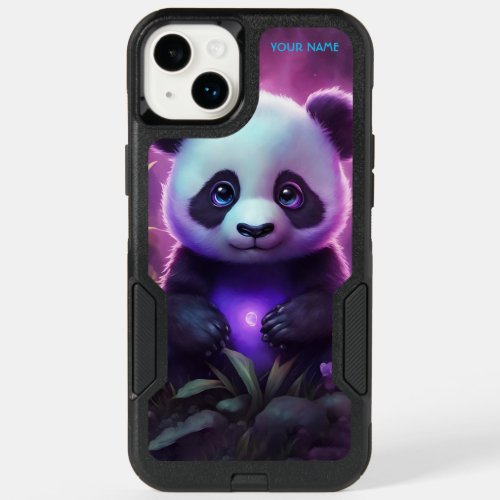 Fantasy Cute Purple Baby Panda OtterBox iPhone 14 Plus Case