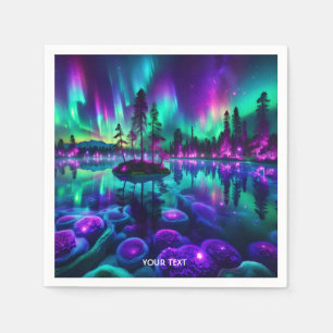 Fantasy Cute Purple Green Tones Napkins