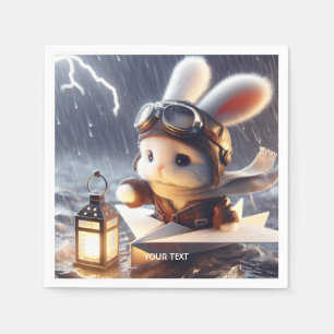 Fantasy Cute Rabbit Post Lantern Napkins