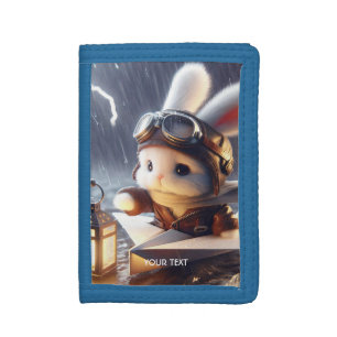 Fantasy Cute Rabbit Post Lantern Trifold Wallet
