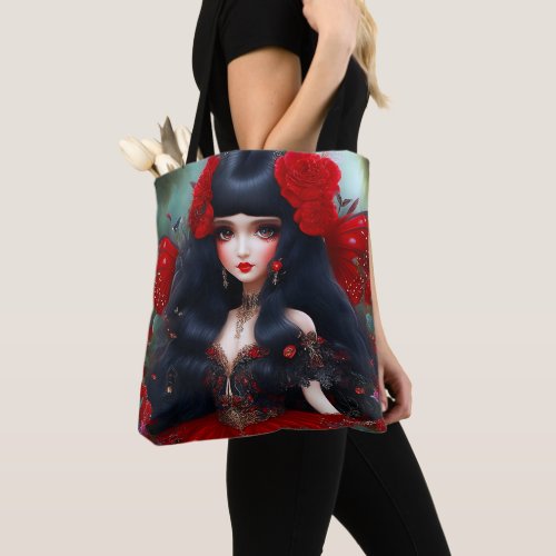 Fantasy Cute Red Fairy Princess  Tote Bag