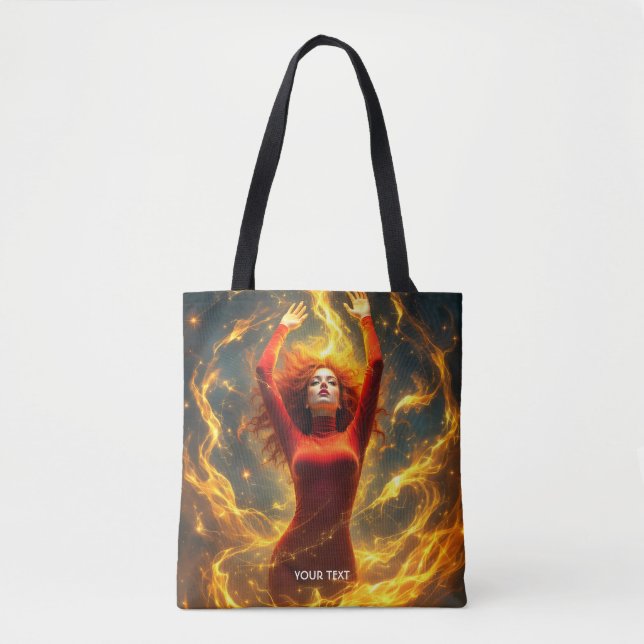 Fantasy Cute Red Lay Dire Tote Bag (Front)
