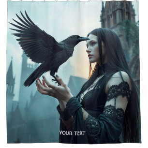 Fantasy Cute Renaissance Gothic Woman Shower Curtain