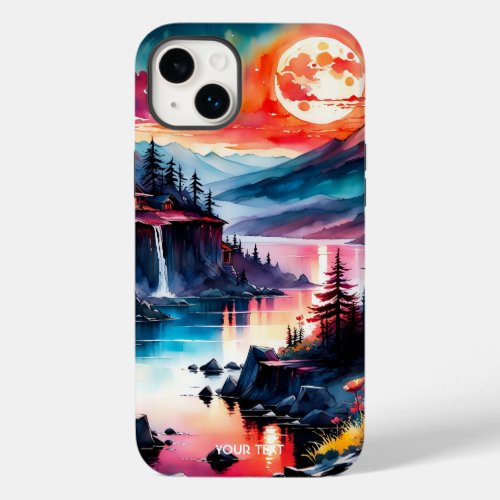 Fantasy Cute River Moon Sunset Case_Mate iPhone 14 Plus Case
