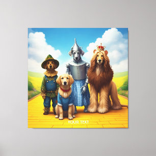 Fantasy Cute Road Four Friends Canvas Print