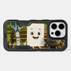 Fantasy Cute Rock Paper Scissors iPhone 16 Pro Max Case