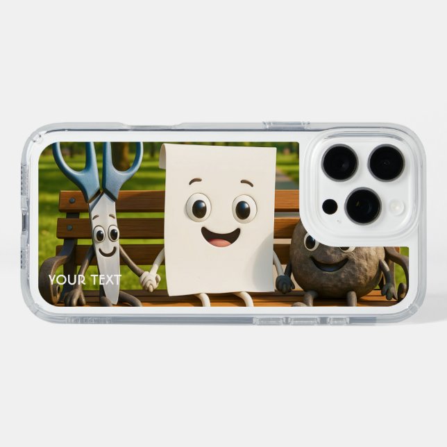 Fantasy Cute Rock Paper Scissors Speck iPhone Case (Horz)