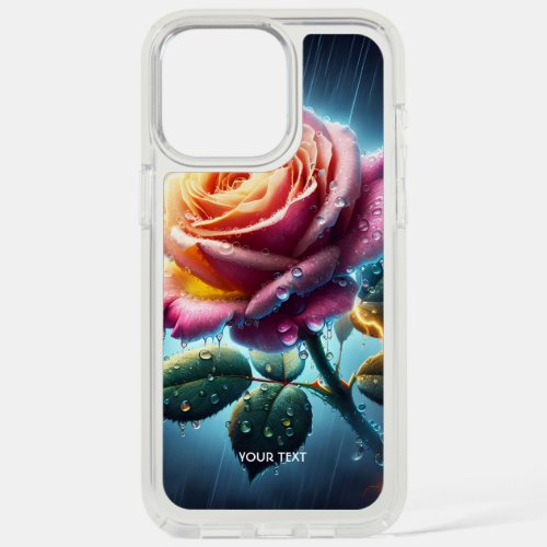 Fantasy Cute Rose Rain Lighting iPhone 15 Pro Max Case
