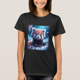 Fantasy Cute Sakura Panda Red T-Shirt