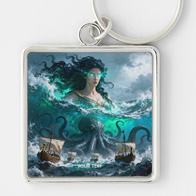 Fantasy Cute Sea Ancient Creature Keychain (Front)