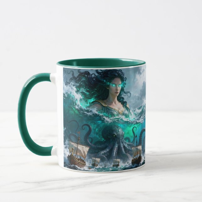 Fantasy Cute Sea Ancient Creature Mug (Left)