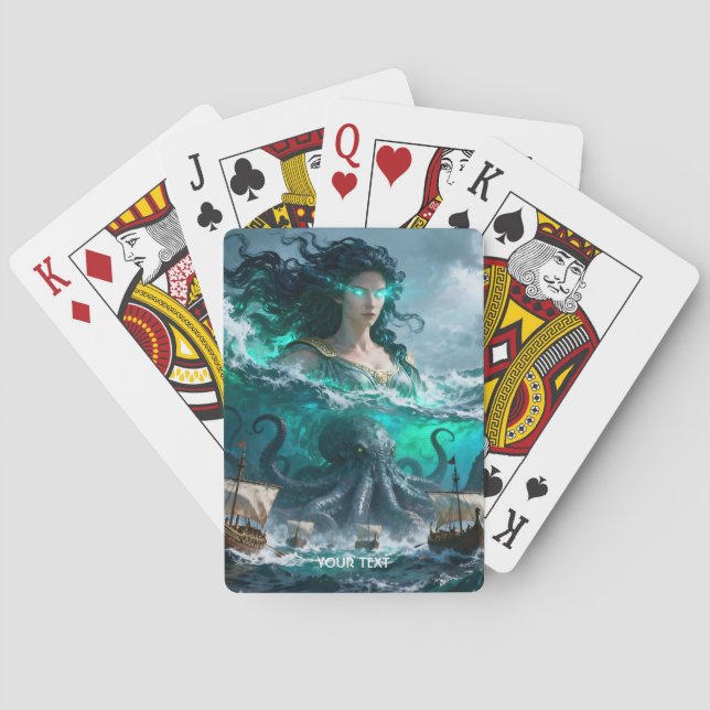 Fantasy Cute Sea Ancient Creature Poker Cards (Back)