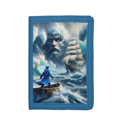Fantasy Cute Sea Child Storm Trifold Wallet