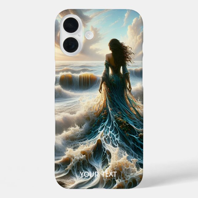 Fantasy Cute  Sea  Wave  Girl Case-Mate iPhone Case (Back)