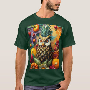 Fantasy Cute Serene Pineapple Owl T-Shirt