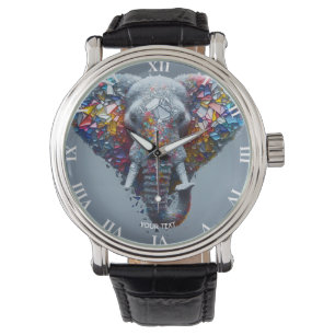 Fantasy Cute Shard Glass Elephant Watch